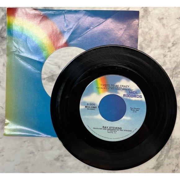 Ray Stevens I Saw Elvis in a UFO / I Used to Be Crazy 45 Pop Parody MCA 1989 - Picture 5 of 6